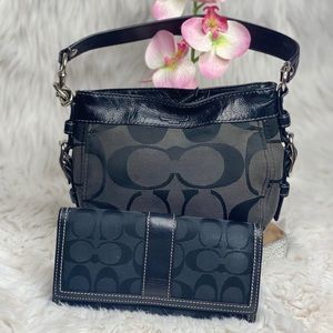Coach Combo! Small Handbag and Wallet USED